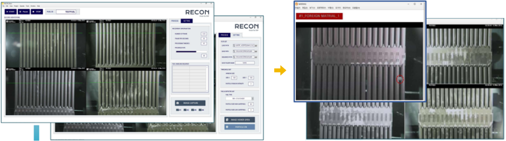 RECON (Support grid separation and defect detection software)