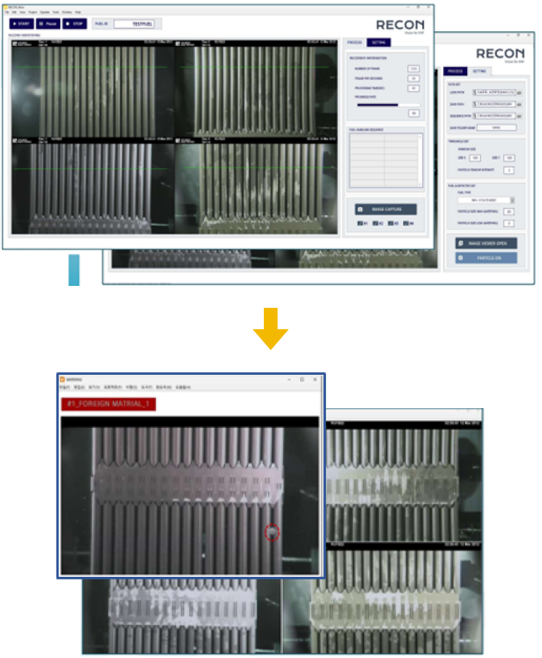 RECON (Support grid separation and defect detection software)